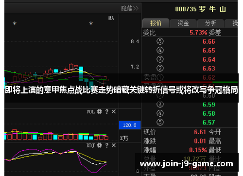 即将上演的意甲焦点战比赛走势暗藏关键转折信号或将改写争冠格局